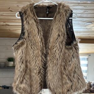 Faux Fur Brown Vest
